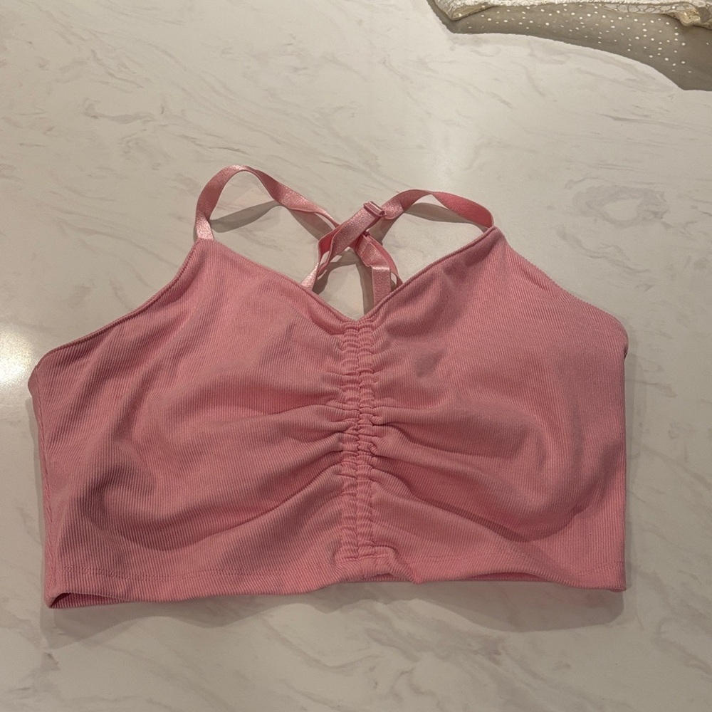 Body & Sol Seamless Pink Ruched Bralette - Women Intimates